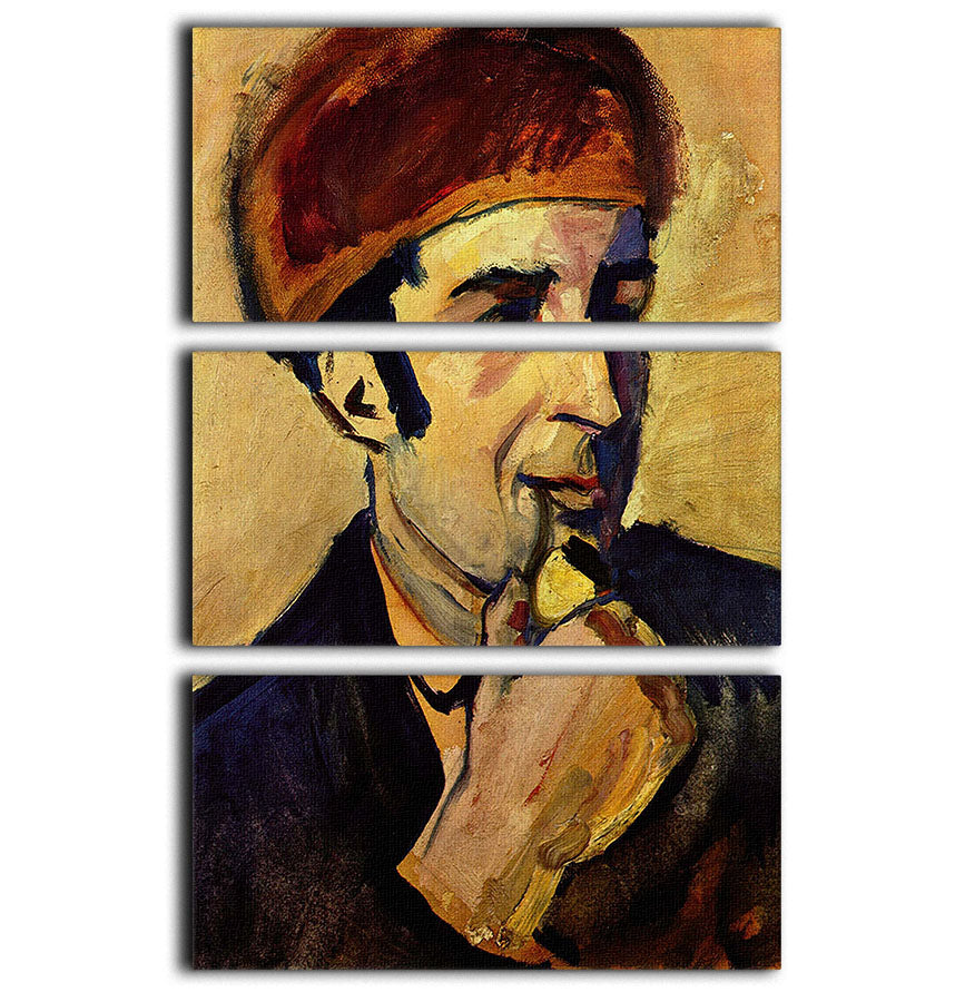 Portrait of Franz Marc by Macke 3 Split Panel Canvas Print - Canvas Art Rocks - 1