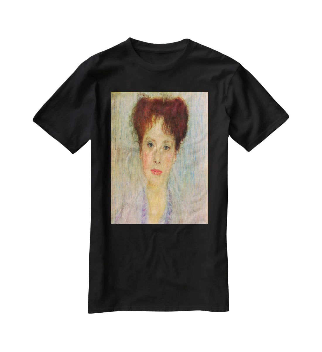 Portrait of Gertha Fersovanyi detail by Klimt T-Shirt - Canvas Art Rocks - 1