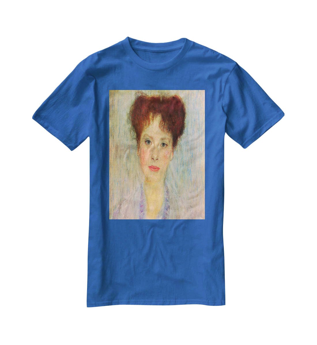 Portrait of Gertha Fersovanyi detail by Klimt T-Shirt - Canvas Art Rocks - 2