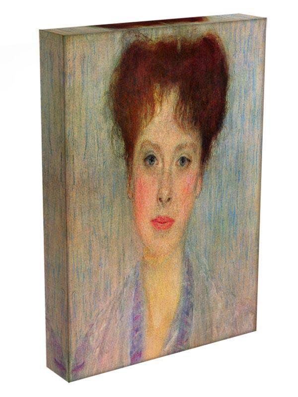 Portrait of Gertha Fersovanyi detail by Klimt Canvas Print or Poster - Canvas Art Rocks - 3