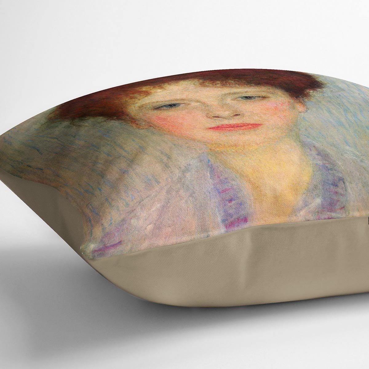 Portrait of Gertha Fersovanyi detail by Klimt Throw Pillow