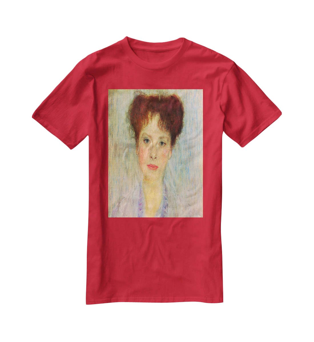 Portrait of Gertha Fersovanyi detail by Klimt T-Shirt - Canvas Art Rocks - 4
