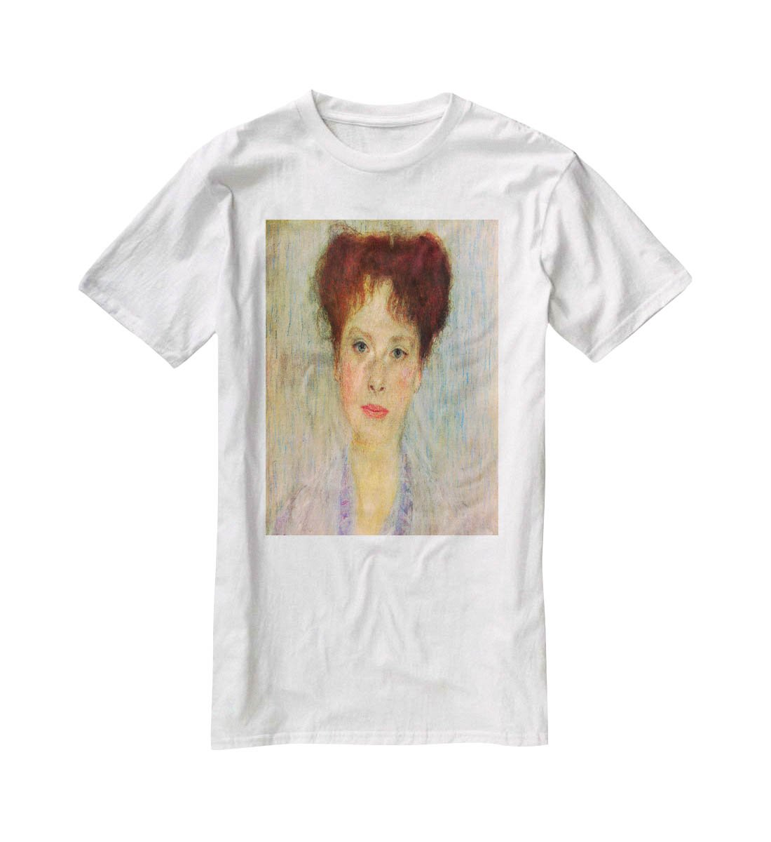 Portrait of Gertha Fersovanyi detail by Klimt T-Shirt - Canvas Art Rocks - 5