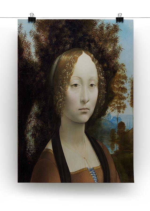 Portrait of Ginevra de Benci by Da Vinci Canvas Print & Poster - Canvas Art Rocks - 2