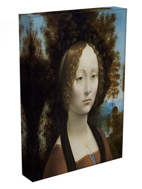 Portrait of Ginevra de Benci by Da Vinci Canvas Print & Poster - Canvas Art Rocks - 3