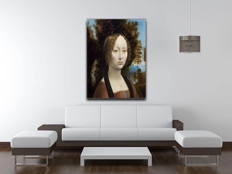 Portrait of Ginevra de Benci by Da Vinci Canvas Print & Poster - Canvas Art Rocks - 4
