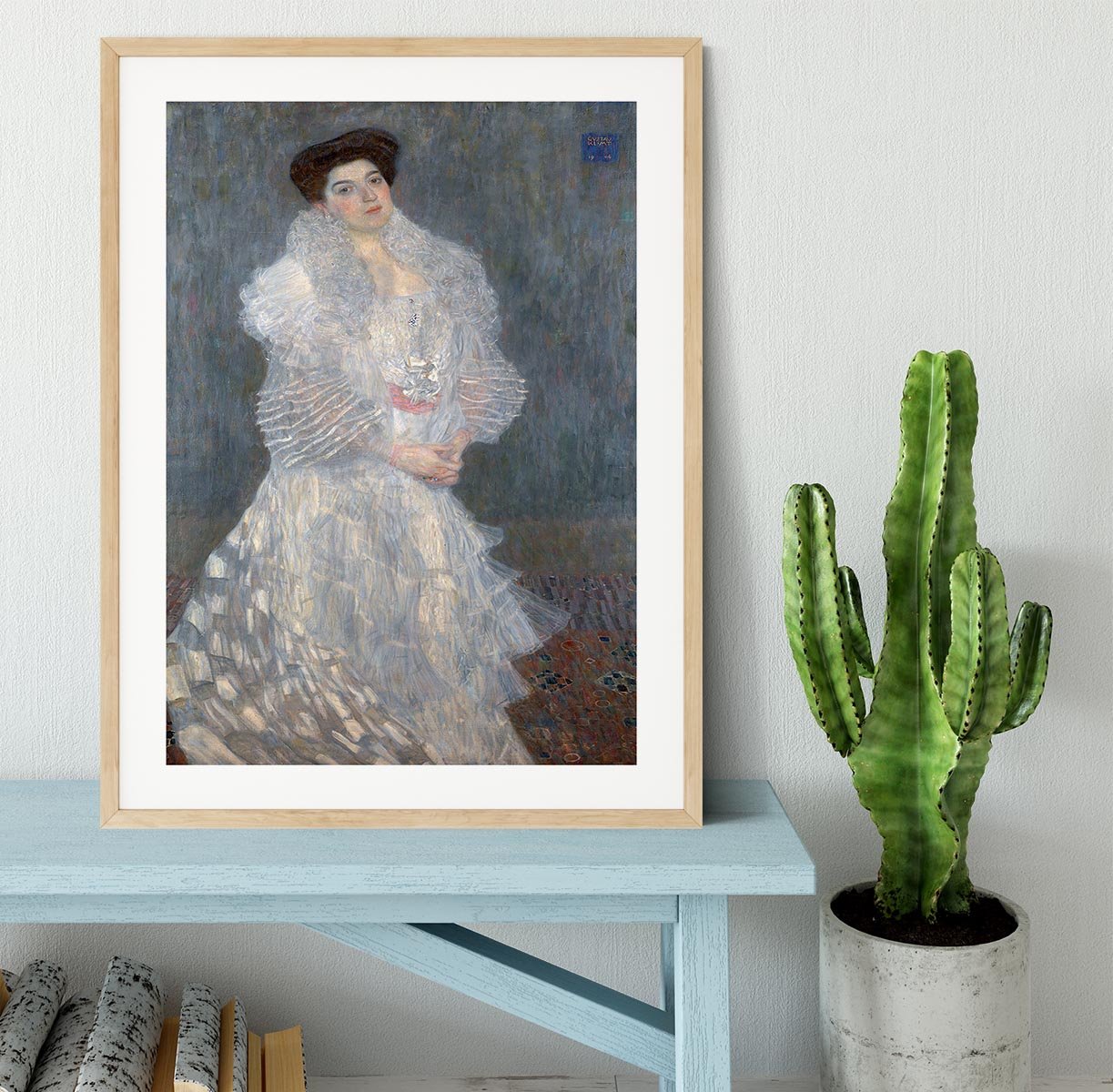 Portrait of Hermine Gallia by Klimt Framed Print - Canvas Art Rocks - 3