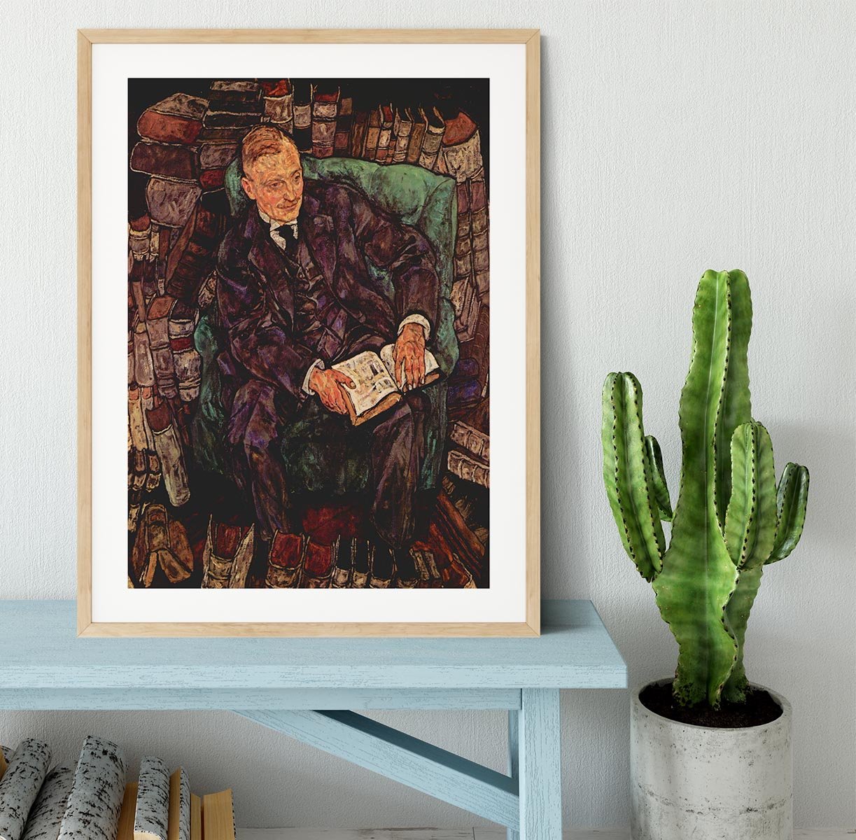 Portrait of Hugo Koller by Egon Schiele Framed Print - Canvas Art Rocks - 3