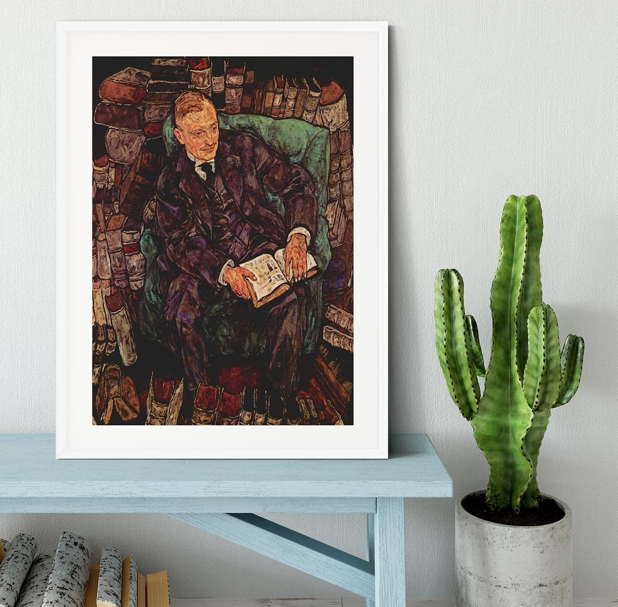 Portrait of Hugo Koller by Egon Schiele Framed Print - Canvas Art Rocks - 5