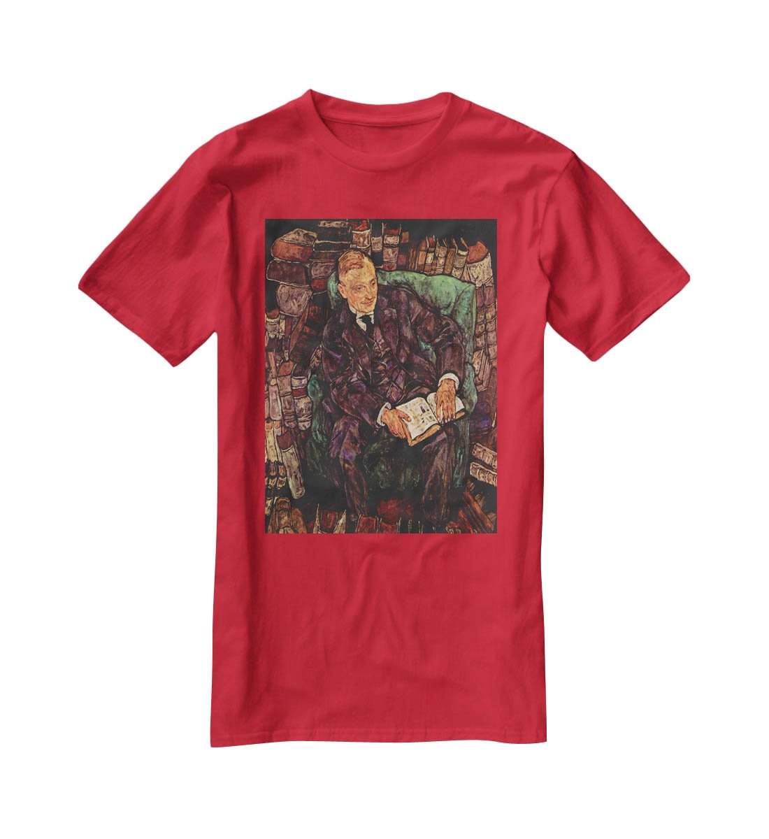 Portrait of Hugo Koller by Egon Schiele T-Shirt - Canvas Art Rocks - 4