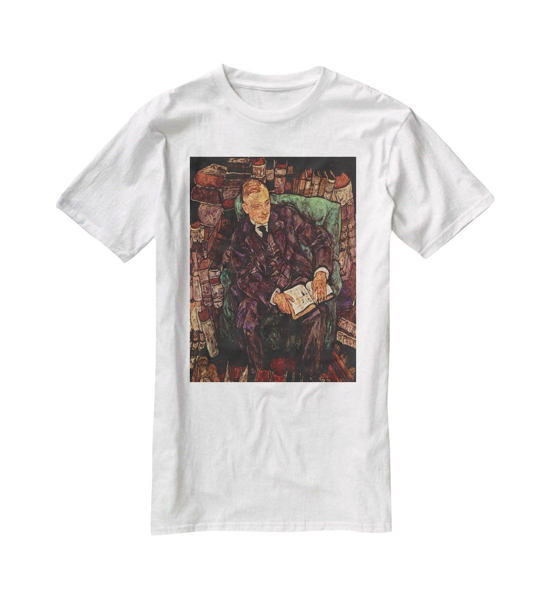 Portrait of Hugo Koller by Egon Schiele T-Shirt - Canvas Art Rocks - 5