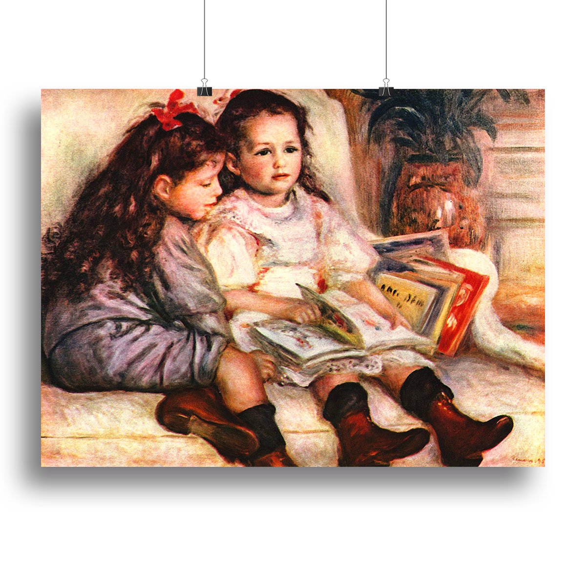 Portrait of Jean and Genevieve Caillebotte by Renoir Canvas Print or Poster