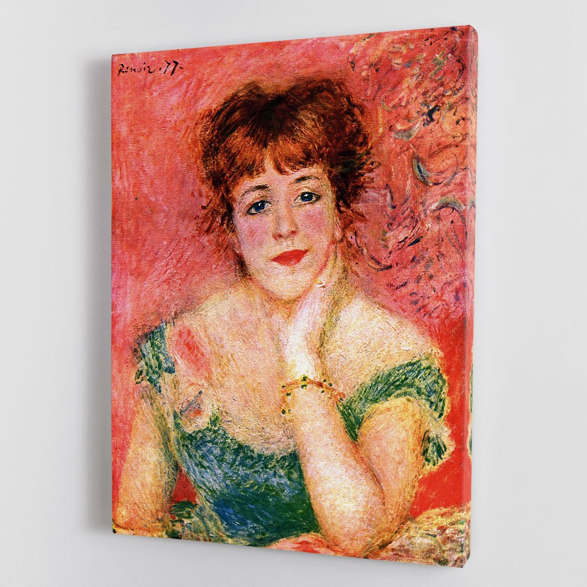 Portrait of Jeanne Samary by Renoir Canvas Print or Poster