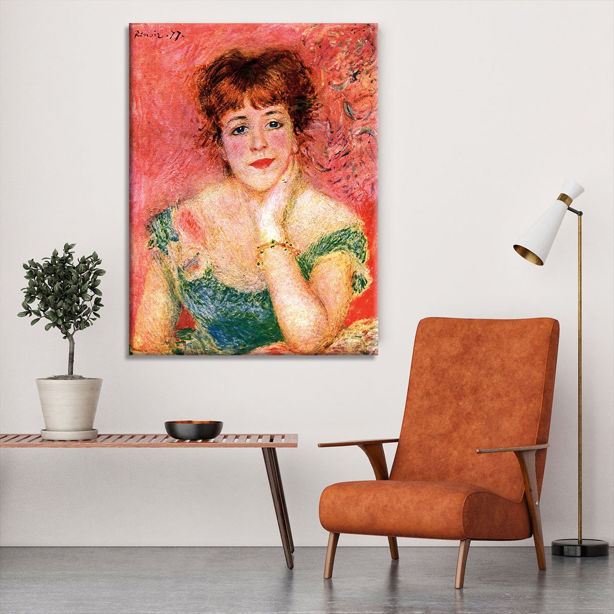 Portrait of Jeanne Samary by Renoir Canvas Print or Poster
