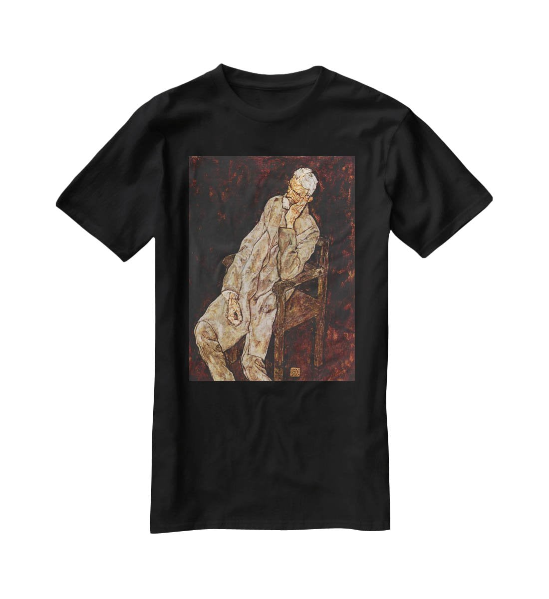 Portrait of Johan Harms by Egon Schiele T-Shirt - Canvas Art Rocks - 1