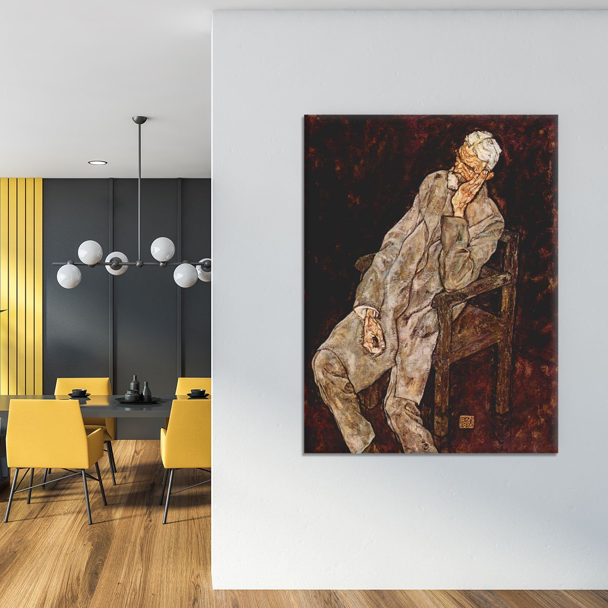 Portrait of Johan Harms by Egon Schiele Canvas Print or Poster