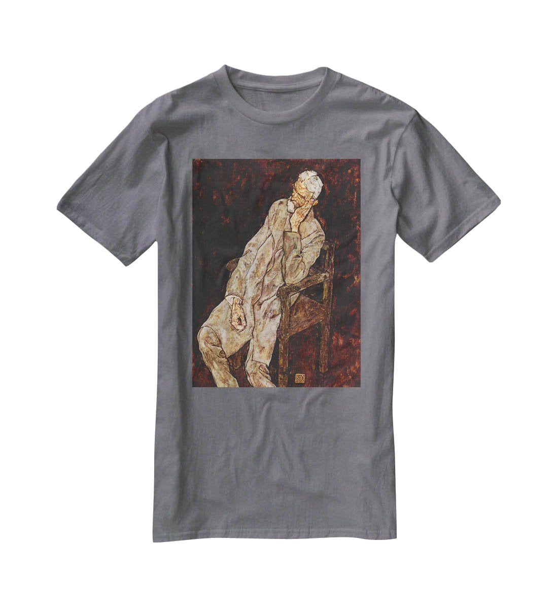 Portrait of Johan Harms by Egon Schiele T-Shirt - Canvas Art Rocks - 3
