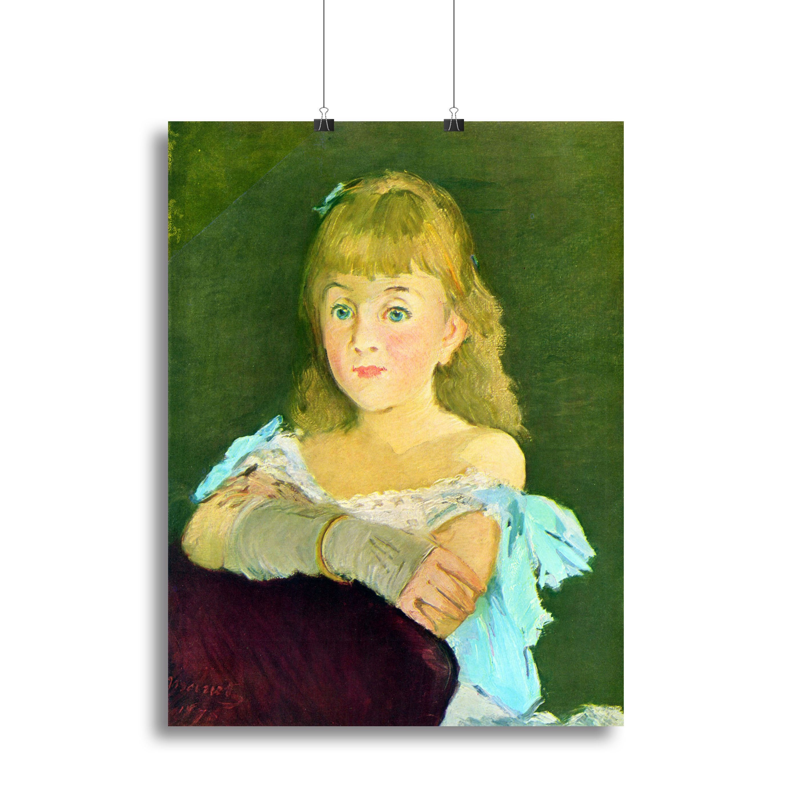 Portrait of Lina Campineanu by Manet Canvas Print or Poster