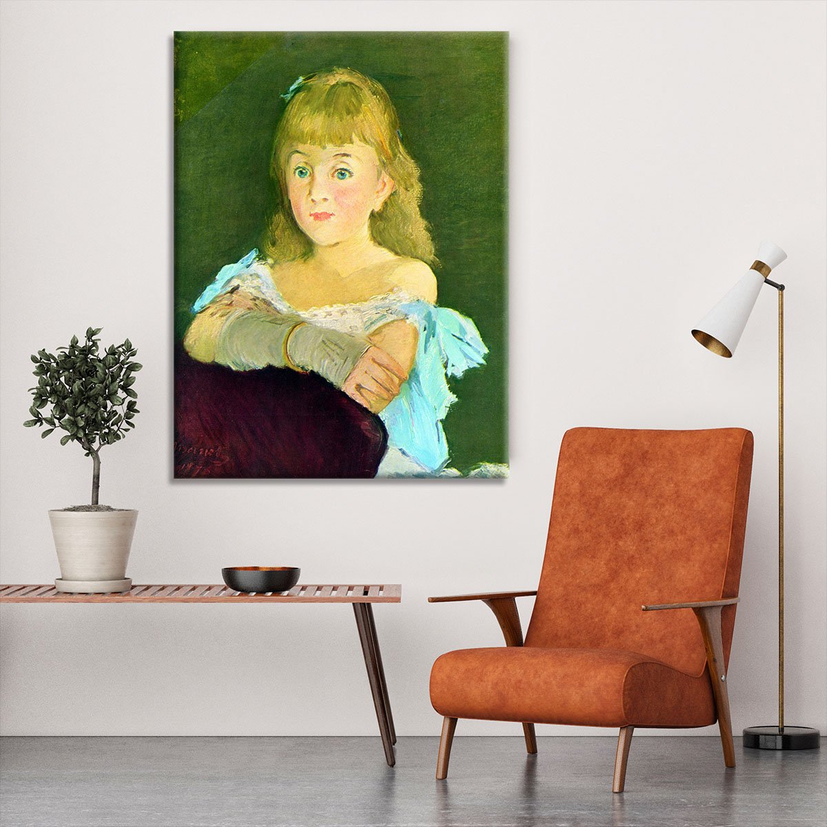 Portrait of Lina Campineanu by Manet Canvas Print or Poster