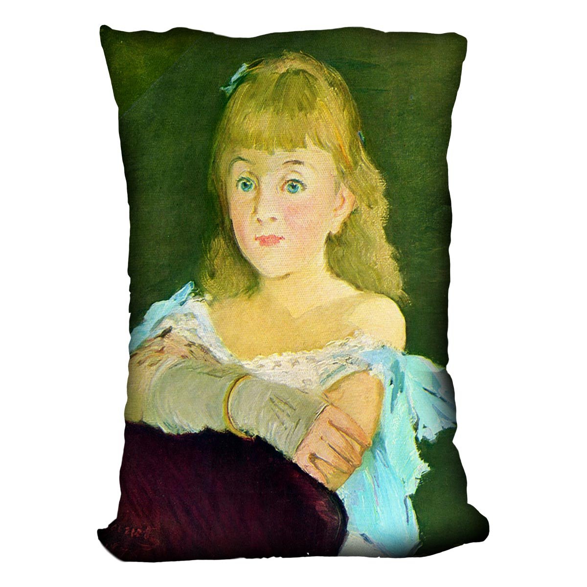 Portrait of Lina Campineanu by Manet Throw Pillow