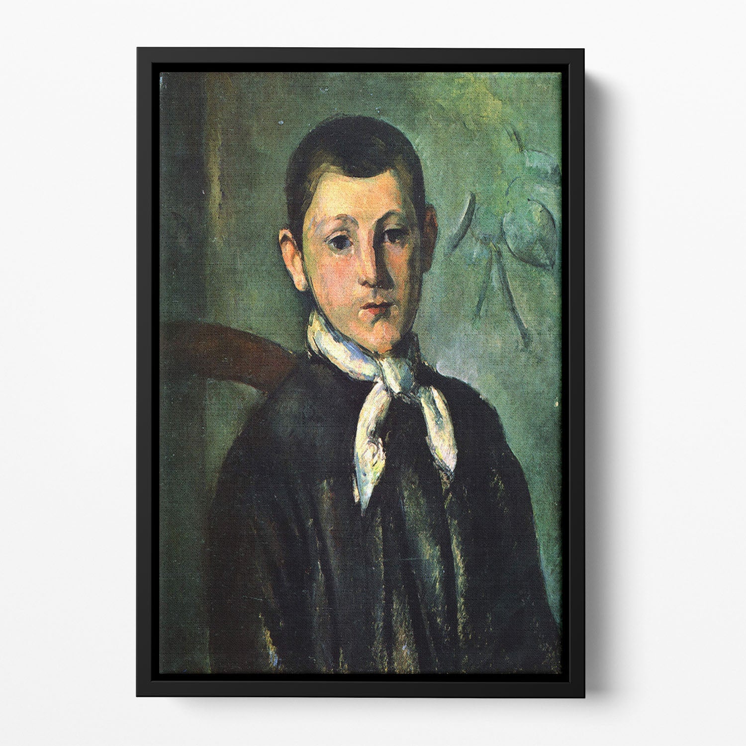 Portrait of Lois Guillaime by Cezanne Floating Framed Canvas - Canvas Art Rocks - 2