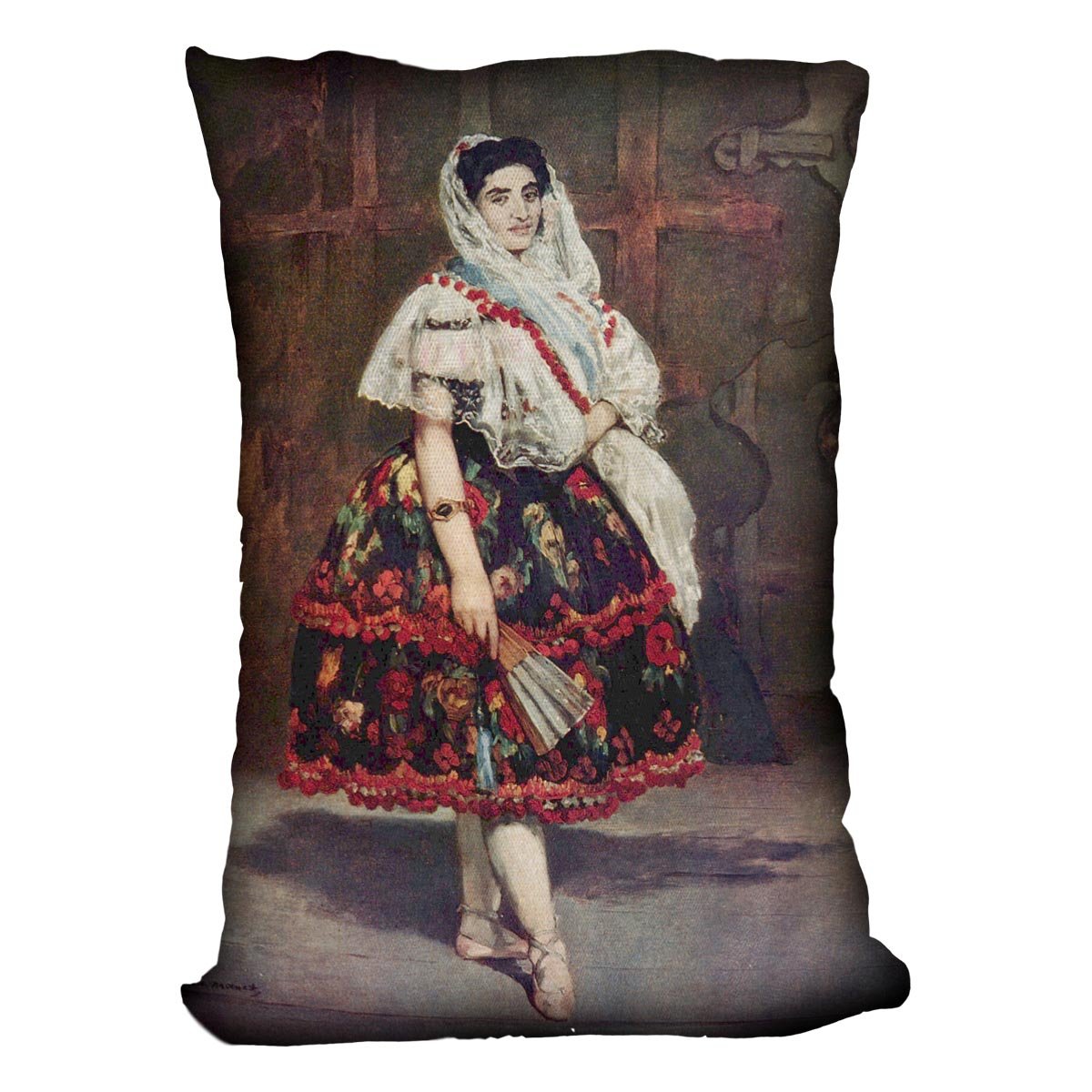 Portrait of Lola de Valence by Manet Throw Pillow