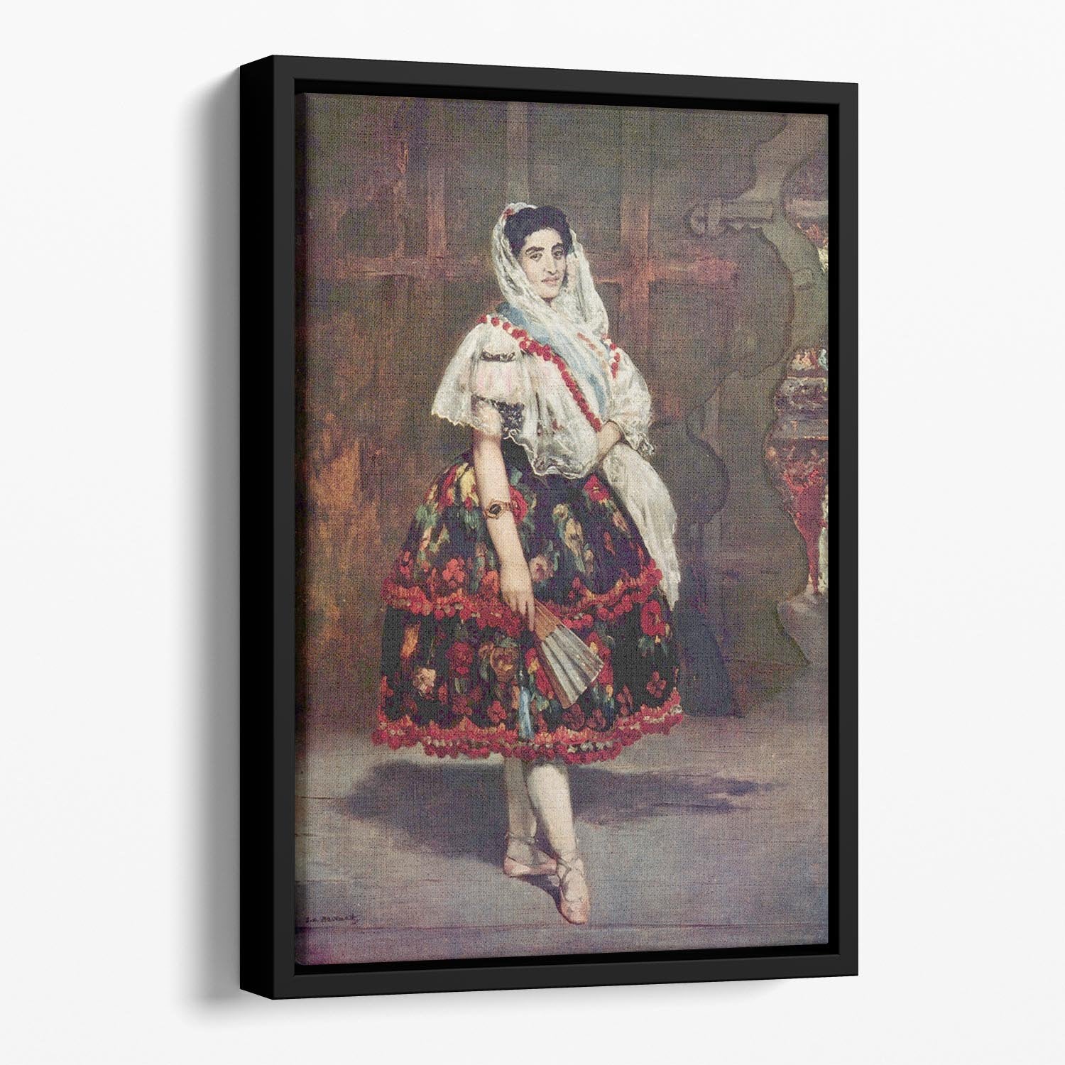 Portrait of Lola de Valence by Manet Floating Framed Canvas