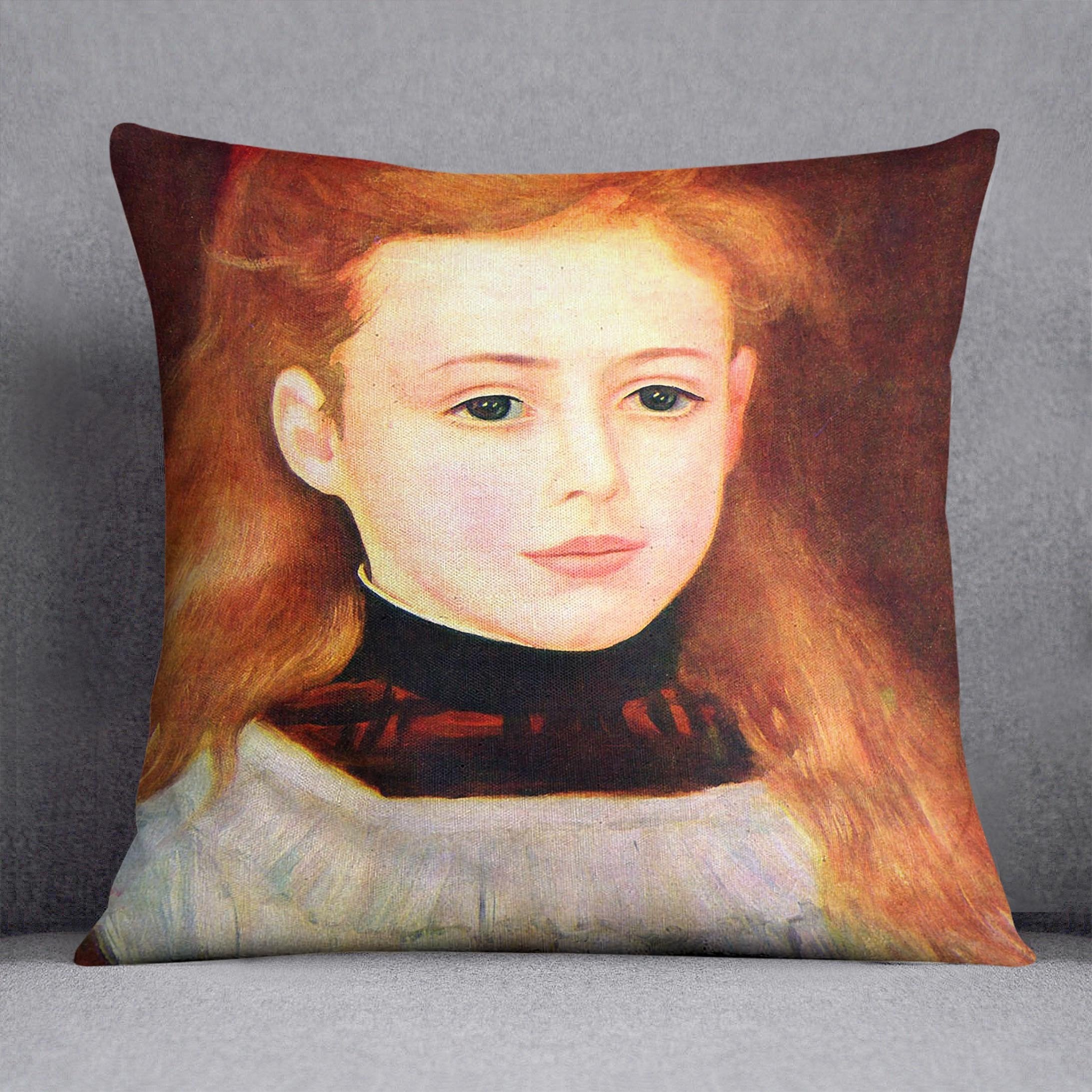 Portrait of Lucie Berard by Renoir Throw Pillow