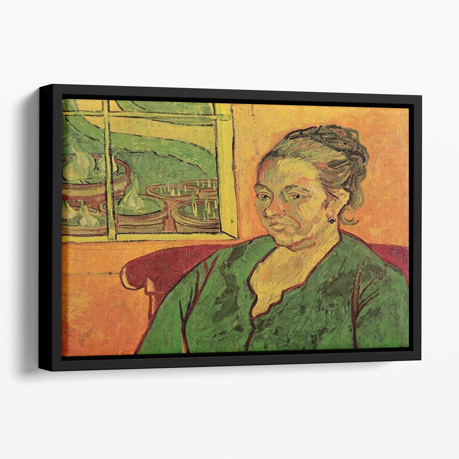 Portrait of Madame Augustine Roulin by Van Gogh Floating Framed Canvas