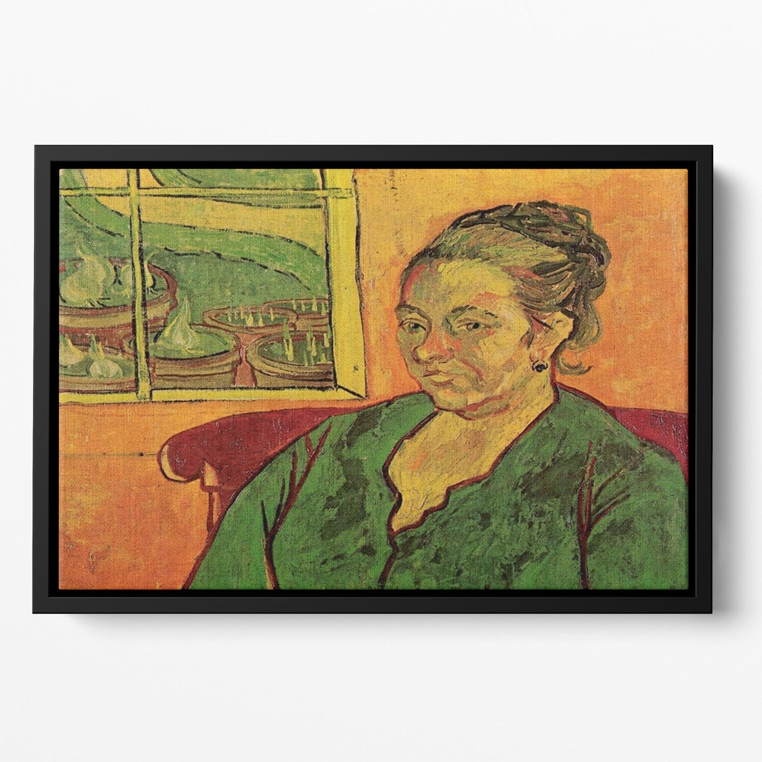 Portrait of Madame Augustine Roulin by Van Gogh Floating Framed Canvas