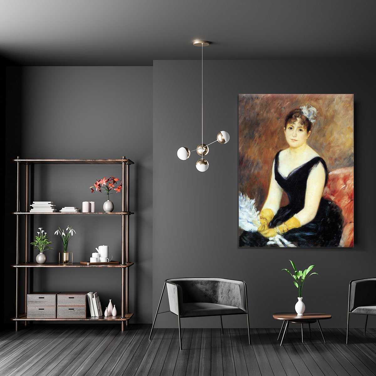 Portrait of Madame Clapisson by Renoir Canvas Print or Poster