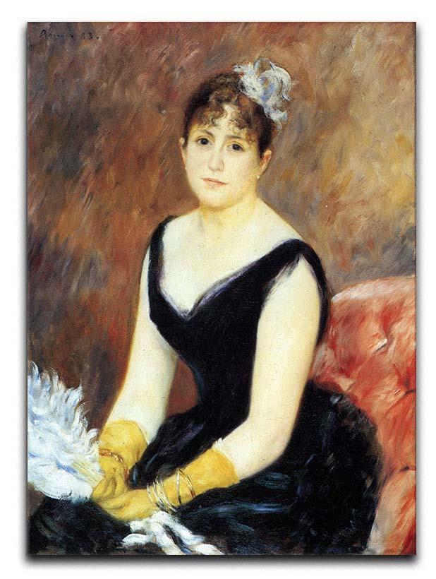 Portrait of Madame Clapisson by Renoir Canvas Print or Poster  - Canvas Art Rocks - 1