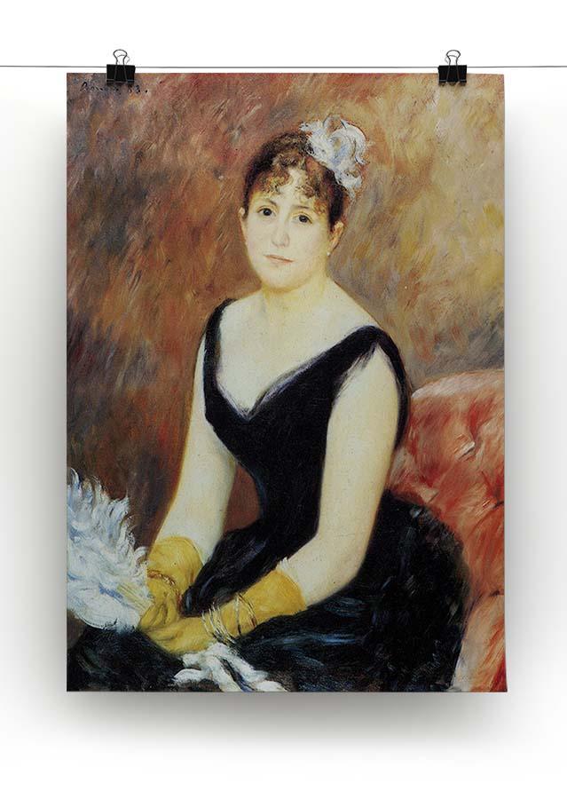 Portrait of Madame Clapisson by Renoir Canvas Print or Poster - Canvas Art Rocks - 2