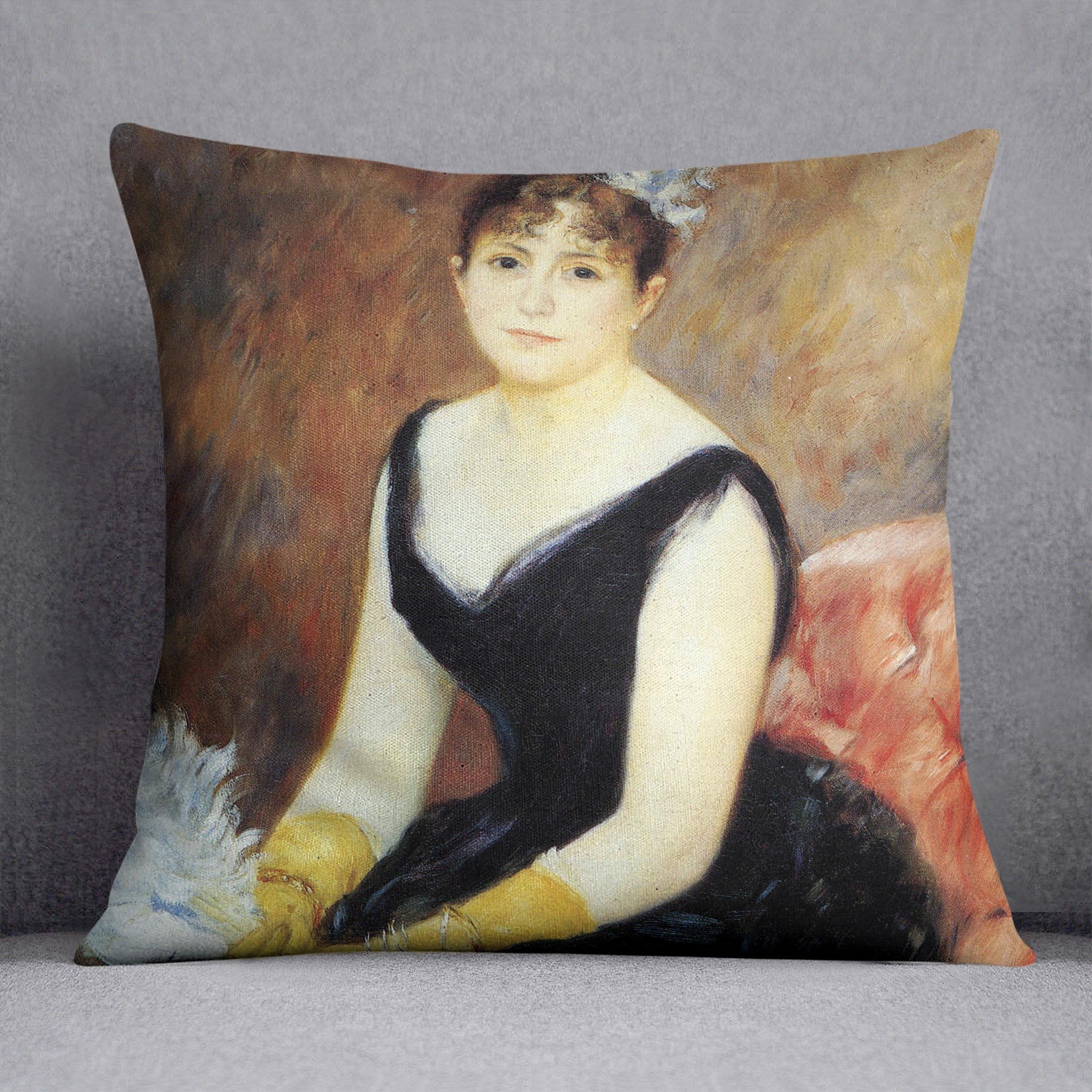 Portrait of Madame Clapisson by Renoir Throw Pillow