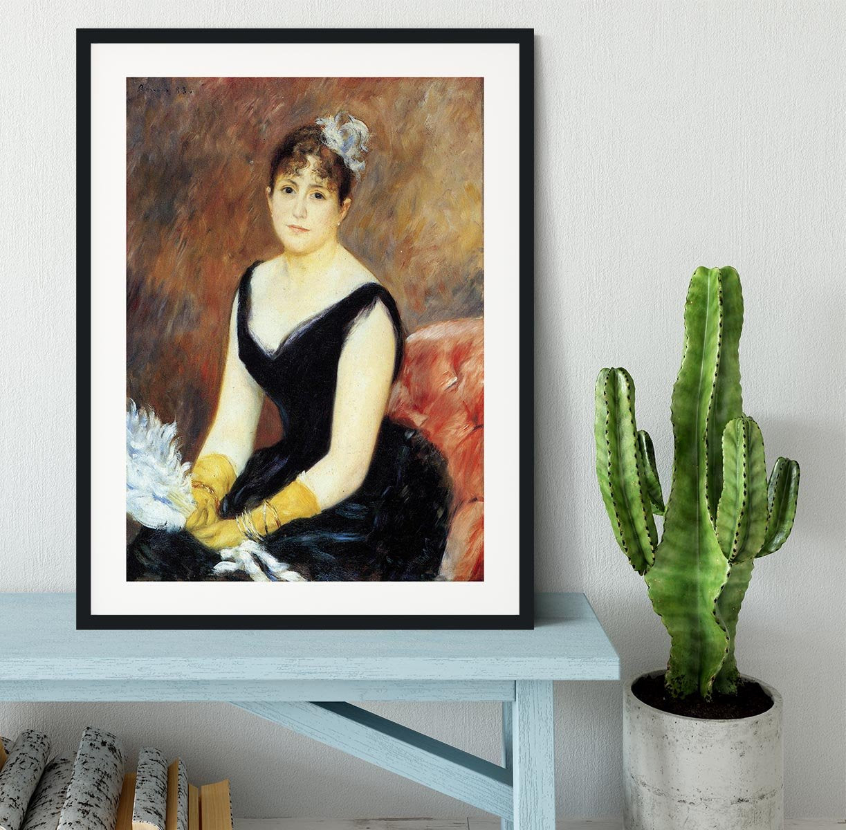 Portrait of Madame Clapisson by Renoir Framed Print - Canvas Art Rocks - 1
