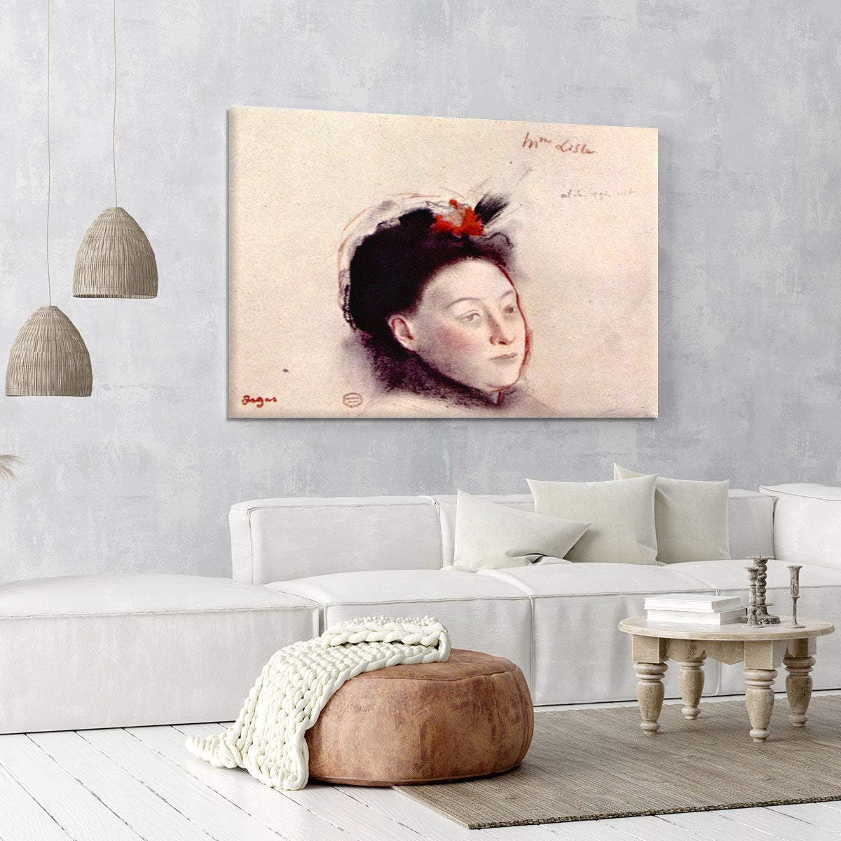 Portrait of Madame Lisle by Degas Canvas Print or Poster