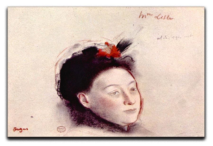 Portrait of Madame Lisle by Degas Canvas Print or Poster - Canvas Art Rocks - 1