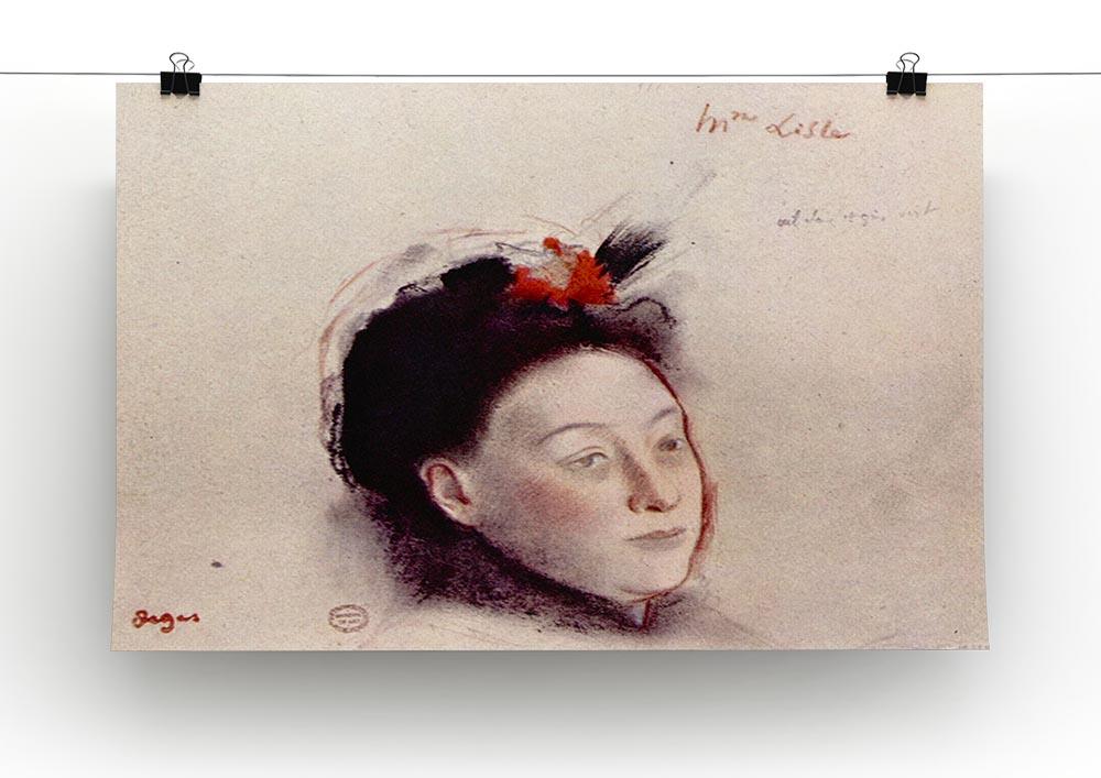 Portrait of Madame Lisle by Degas Canvas Print or Poster - Canvas Art Rocks - 2