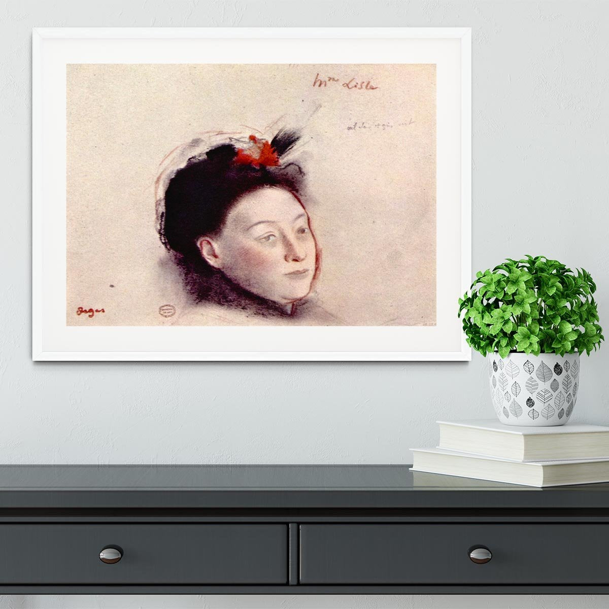 Portrait of Madame Lisle by Degas Framed Print - Canvas Art Rocks - 5