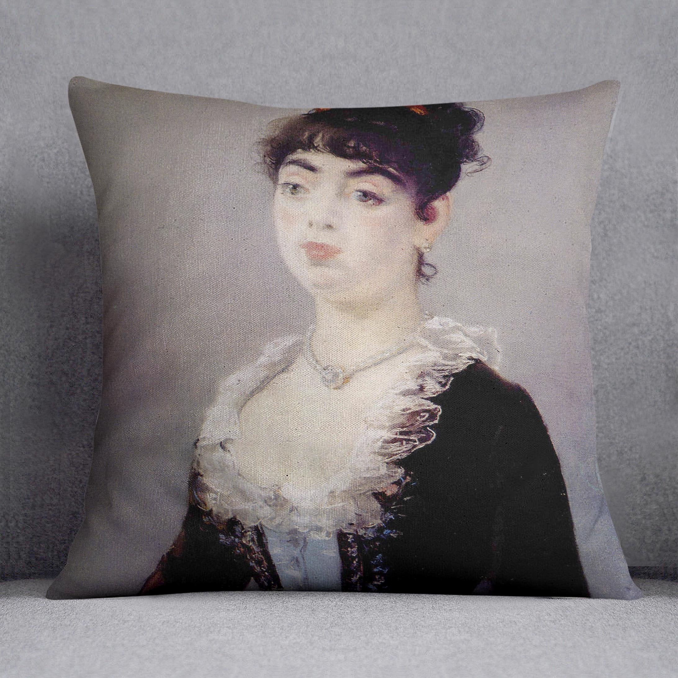 Portrait of Madame Michel LCvy by Manet Throw Pillow