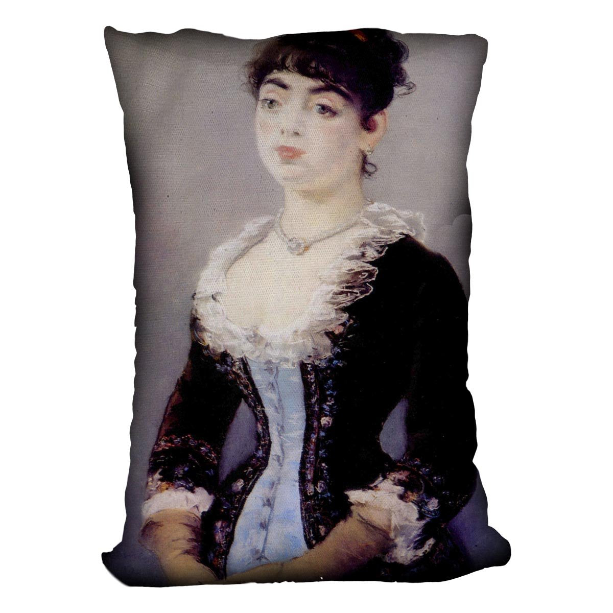 Portrait of Madame Michel LCvy by Manet Throw Pillow