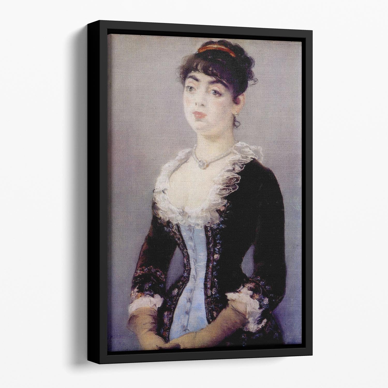 Portrait of Madame Michel LCvy by Manet Floating Framed Canvas
