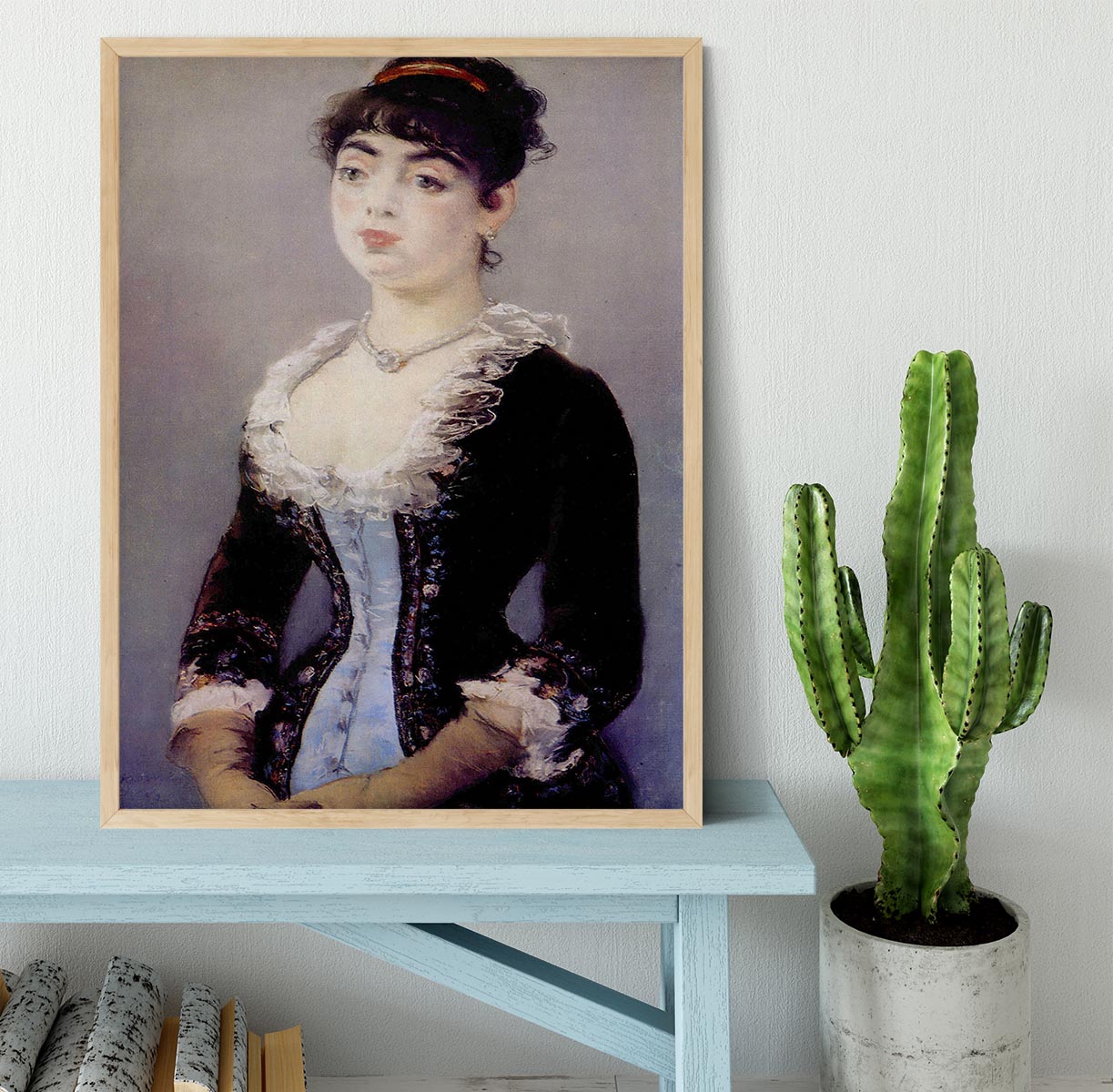 Portrait of Madame Michel LCvy by Manet Framed Print - Canvas Art Rocks - 4