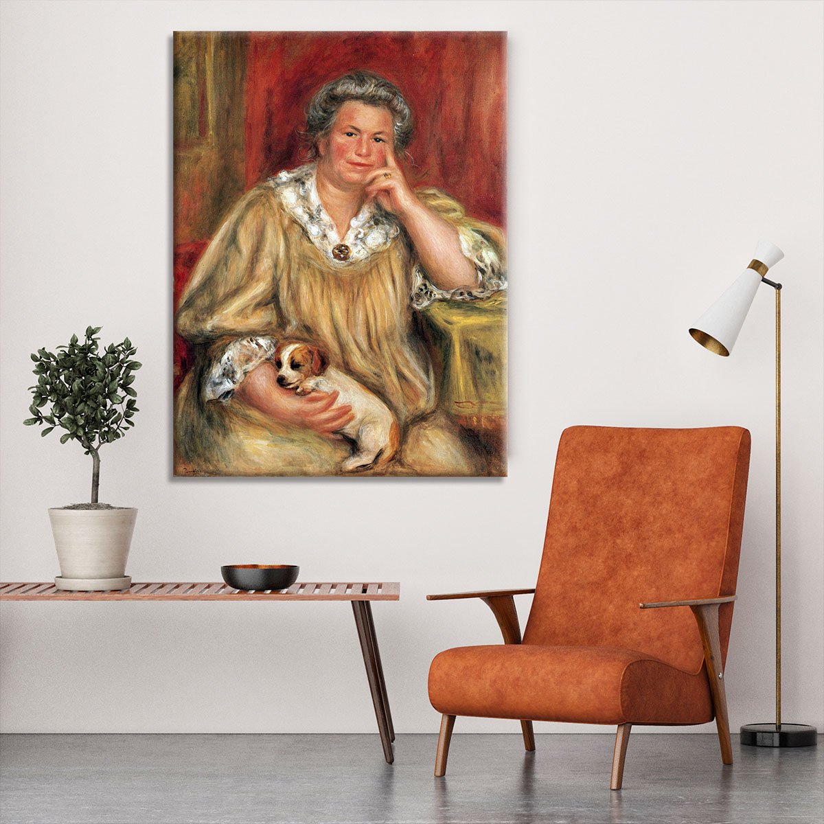 Portrait of Madame Renoir with Bob by Renoir Canvas Print or Poster