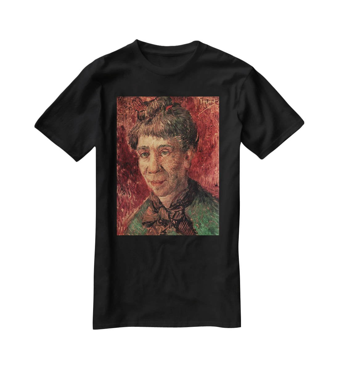 Portrait of Madame Tanguy by Van Gogh T-Shirt - Canvas Art Rocks - 1