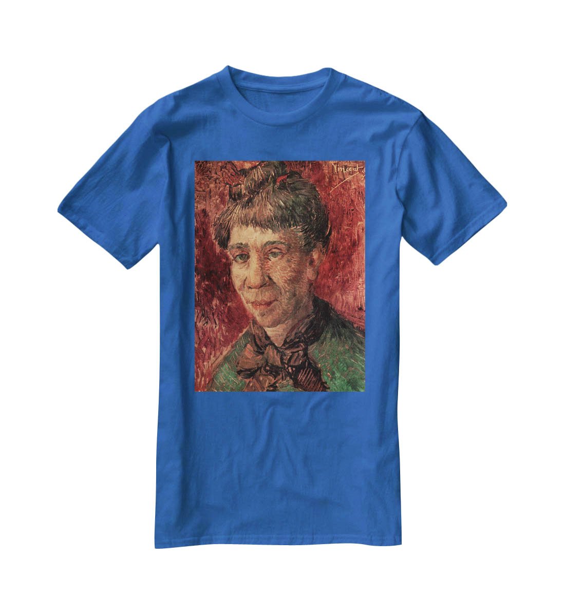 Portrait of Madame Tanguy by Van Gogh T-Shirt - Canvas Art Rocks - 2