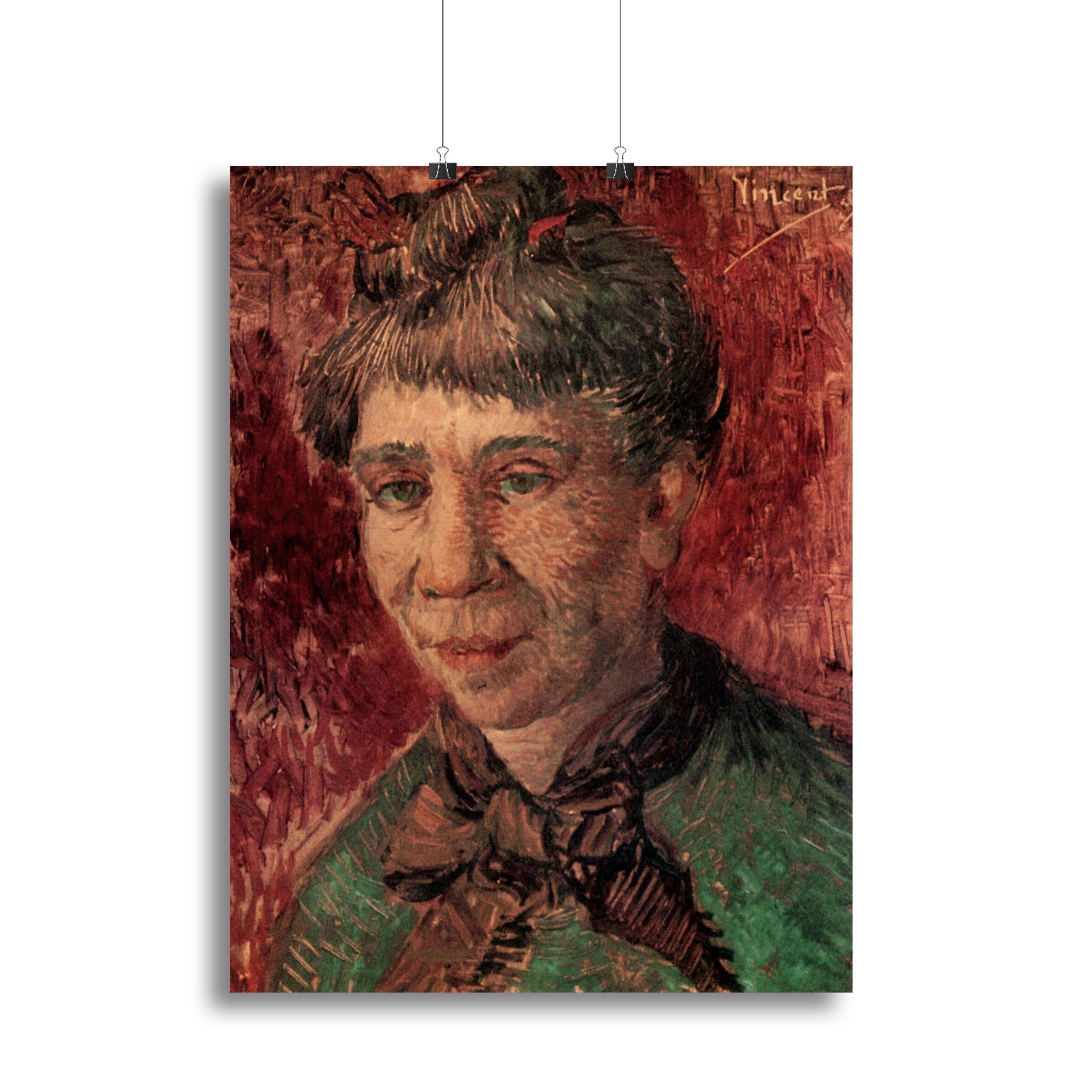 Portrait of Madame Tanguy by Van Gogh Canvas Print or Poster