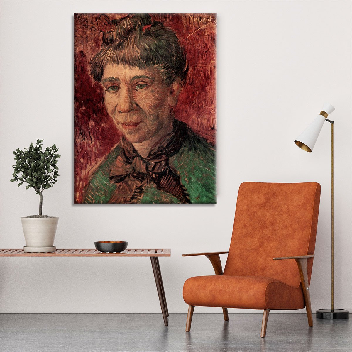 Portrait of Madame Tanguy by Van Gogh Canvas Print or Poster