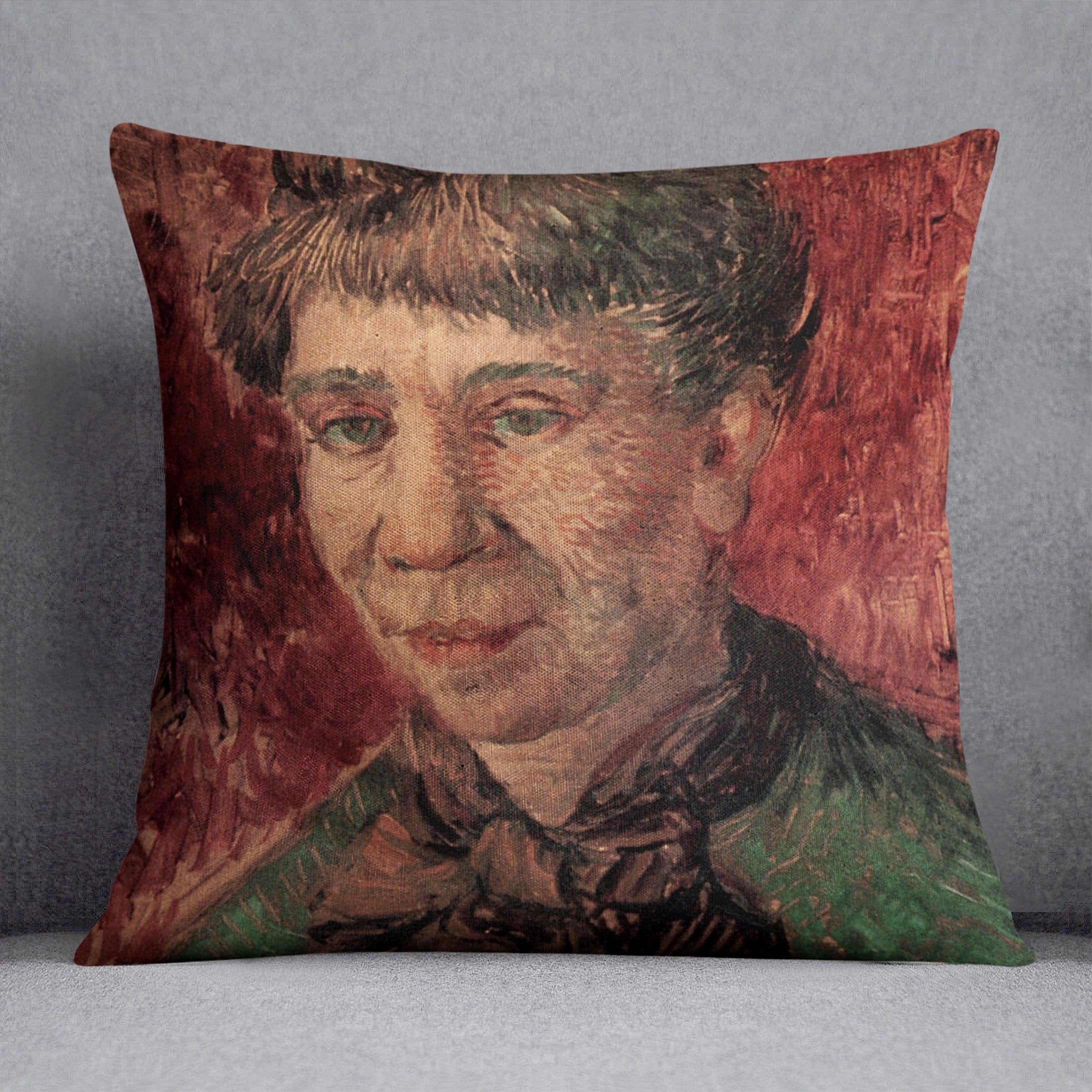 Portrait of Madame Tanguy by Van Gogh Throw Pillow