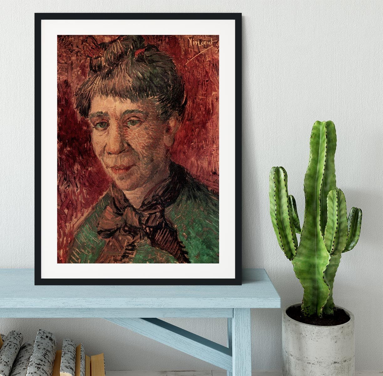Portrait of Madame Tanguy by Van Gogh Framed Print - Canvas Art Rocks - 1